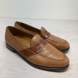 Gravati Penny Loafer Mens Sz 8.5 Brown Leather Dress Shoes Handmade Italy Formal